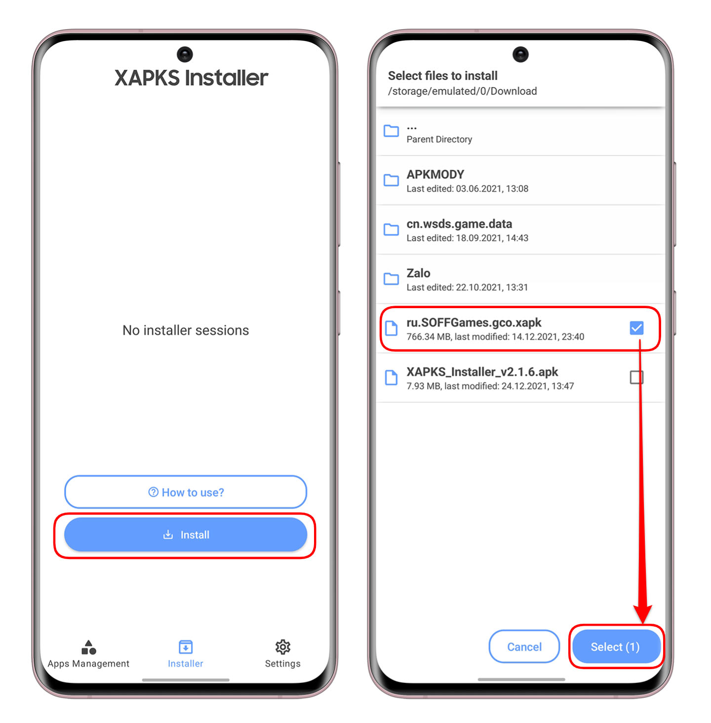 How to install APKs XAPK from APKMODY