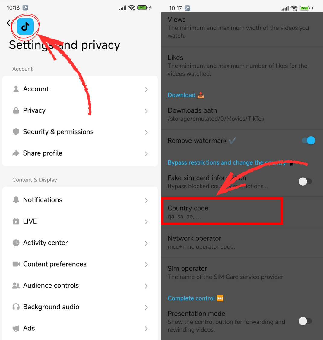 change region tiktok