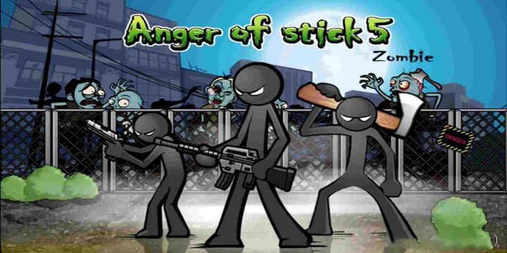 Anger of stick 5 zombie MOD APK cover 