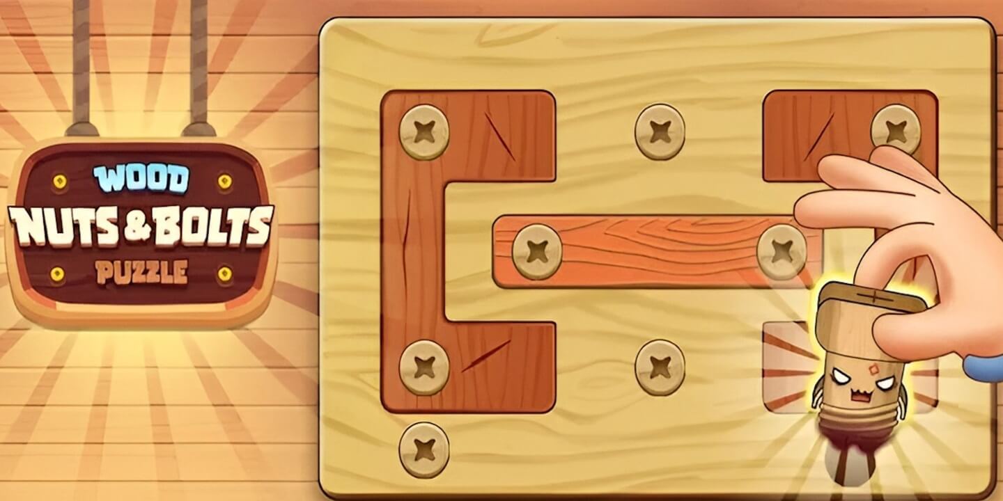 Wood Nuts Bolts Puzzle MOD APK cover